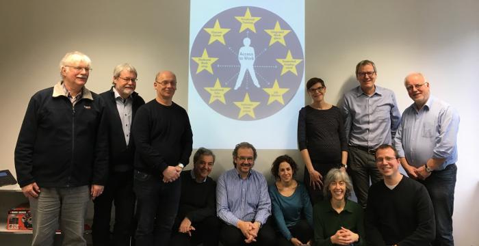 Photo showing the members of Access to Work during their meeting in Berne, February 2019 © Frances Santi, INSOS